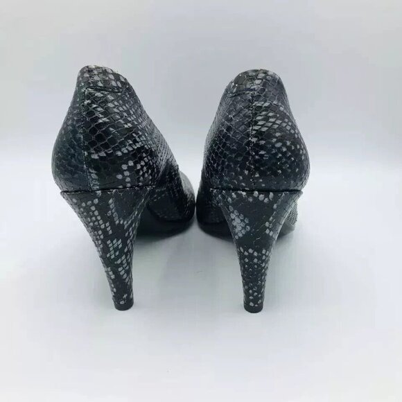 ECCO Womens Shoes Size 9 / EU40 Heels Danish Design Snake Animal Pointed Toe - Picture 7 of 11